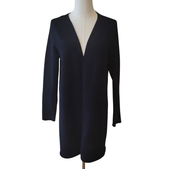 Charter Club Black Knit Long Cardigan Sweater Size Medium - Picture 1 of 5